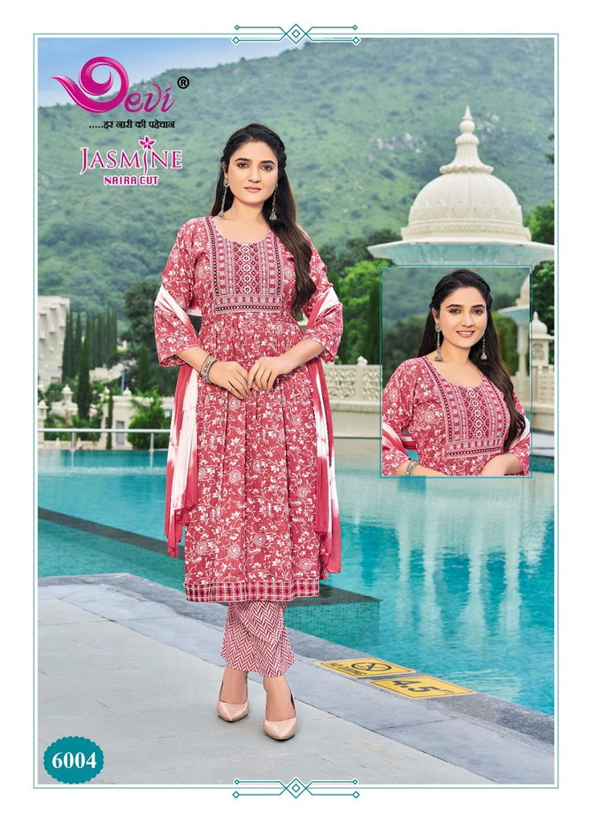 Jasmine Vol 6 By Devi Rayon Capsule Printed Kurti WIth Bottom Dupatta Wholesale Online
